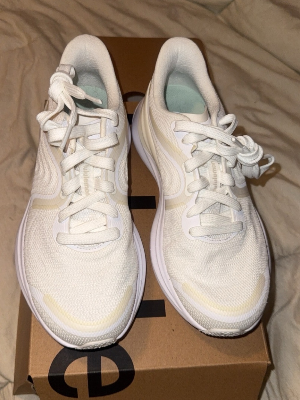 lululemon athletica White Sneakers with Cream Accents